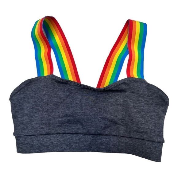 Mumu Moves Women's Rainbow Striped Sports Bra and Tracksuit Pants 2-Piece Set - Picture 8 of 13